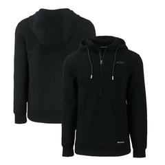 New York Jets Cutter & Buck Primary Logo Roam Eco Recycled Half-Zip Hoodie - Black outlet