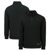New York Jets Cutter & Buck Primary Logo Roam Eco Recycled Quarter-Zip Pullover Top - Black outlet