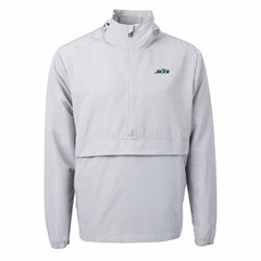 New York Jets Cutter & Buck Primary Logo Charter Eco Recycled Half-Zip Anorak Jacket - Gray outlet