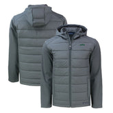 New York Jets Cutter & Buck Big & Tall Primary Logo Evoke Hybrid Eco Softshell Recycled Full-Zip Hoodie Jacket - Gray cheap