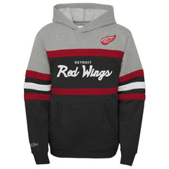 Detroit Red Wings Mitchell & Ness Youth Head Coach Pullover Hoodie Black