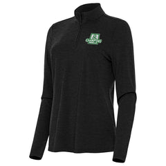 Boston Celtics Antigua Women's 2024 NBA Finals Champions Bright Quarter-Zip Pullover Top - Heather Black online