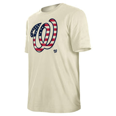 Washington Nationals Americana Flag Fill T-Shirt - Cream | New Era