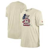 St. Louis Cardinals Americana Flag Fill T-Shirt - Cream | New Era