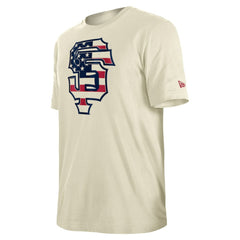 San Francisco Giants Americana Flag Fill T-Shirt - Cream | New Era