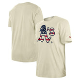Athletics Americana Flag Fill T-Shirt - Cream | New Era