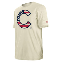 Chicago Cubs Americana Flag Fill T-Shirt - Cream | New Era