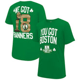 Boston Celtics Stadium Essentials 2024 NBA Finals Champions 18 Banners T-Shirt - Kelly Green discount