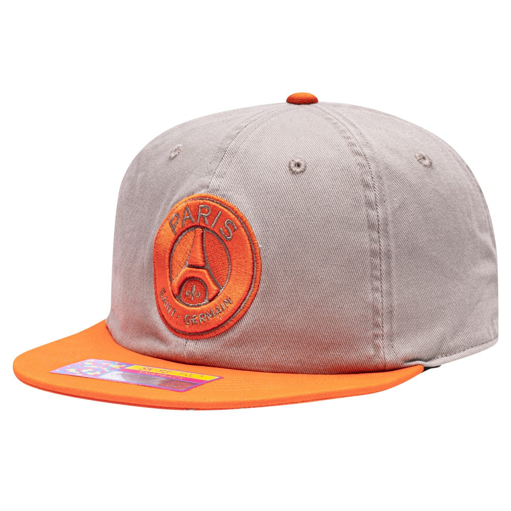 Paris Saint-Germain Fan Ink Wander Snapback Hat - Tan/Orange shop