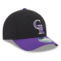 Colorado Rockies Player Replica 9FORTY Adjustable Hat - Black/Purple | New Era
