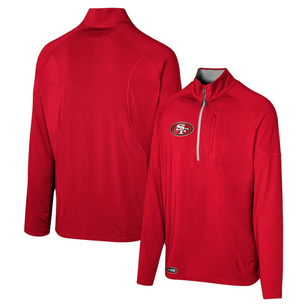 San Francisco 49ers Grind Iron Quarter-Zip Top - Scarlet for sale