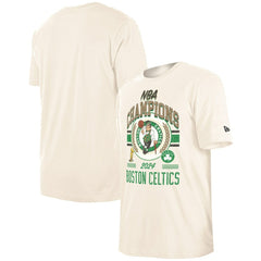 Boston Celtics 2024 NBA Finals Champions Victory Chrome T-Shirt - Cream | New Era shop