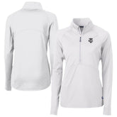 Minnesota Twins Cutter & Buck Women's Adapt Eco Knit Stretch Recycled Half-Zip DryTec Top - White