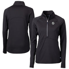 New York Yankees Cutter & Buck Women's Adapt Eco Knit Stretch Recycled Half-Zip DryTec Top - Black