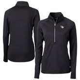 Cleveland Guardians Cutter & Buck Women's Adapt Eco Knit Stretch Recycled Half-Zip DryTec Top - Black