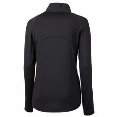 Cleveland Guardians Cutter & Buck Women's Adapt Eco Knit Stretch Recycled Half-Zip DryTec Top - Black