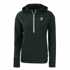 Baltimore Orioles Cutter & Buck Women's Daybreak Eco Recycled Half-Zip Hoodie - Black