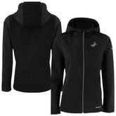 Los Angeles Dodgers Cutter & Buck Women's Evoke Eco Softshell Recycled Full-Zip Hoodie Jacket - Black