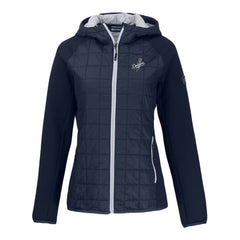Los Angeles Dodgers Cutter & Buck Women's Rainier Primaloft Eco Full-Zip Hybrid Jacket - Navy