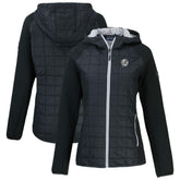 New York Yankees Cutter & Buck Women's Rainier Primaloft Eco Full-Zip Hybrid Jacket - Black