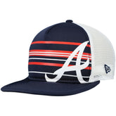 Atlanta Braves A-Frame Trucker 9FIFTY Snapback Hat - Navy | New Era