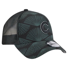 Chicago Cubs 9FORTY A-Frame Trucker Adjustable Hat - Black | New Era