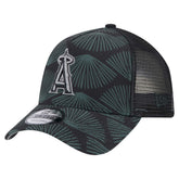 Los Angeles Angels 9FORTY A-Frame Trucker Adjustable Hat - Black | New Era