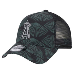 Los Angeles Angels 9FORTY A-Frame Trucker Adjustable Hat - Black | New Era