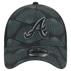 Atlanta Braves 9FORTY A-Frame Trucker Adjustable Hat - Black | New Era
