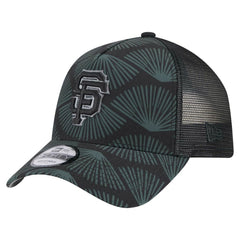 San Francisco Giants 9FORTY A-Frame Trucker Adjustable Hat - Black | New Era