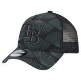 Tampa Bay Rays 9FORTY A-Frame Trucker Adjustable Hat - Black | New Era