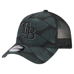 Tampa Bay Rays 9FORTY A-Frame Trucker Adjustable Hat - Black | New Era