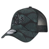 Athletics 9FORTY A-Frame Trucker Adjustable Hat - Black | New Era
