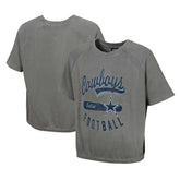Dallas Cowboys Women's Mineral Wash Short Sleeve Top - Gray on sale