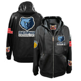 Memphis Grizzlies Jeff Hamilton Vegan Leather Full-Zip Hoodie - Black online