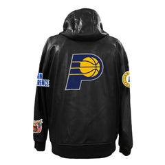 Indiana Pacers Jeff Hamilton Vegan Leather Full-Zip Hoodie - Black for sale