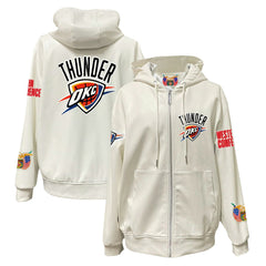 Oklahoma City Thunder Jeff Hamilton Vegan Leather Full-Zip Hoodie - White cheap