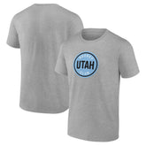 Utah Mammoth Fanatics Draft Logo T-Shirt Heather Gray