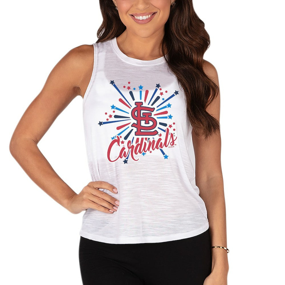 St. Louis Cardinals Concepts Sport Women's Infuse Tank Top - White
