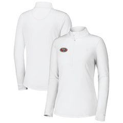 San Francisco 49ers Women's Sport Playa Vista IslandZone Quarter-Zip Jacket - White discount