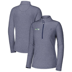 Seattle Seahawks Women's Sport Playa Vista IslandZone Quarter-Zip Jacket - Navy outlet