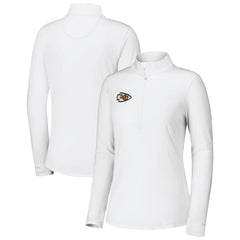 Kansas City Chiefs Women's Sport Playa Vista IslandZone Quarter-Zip Jacket - White on sale