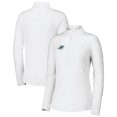 Miami Dolphins Women's Sport Playa Vista IslandZone Quarter-Zip Jacket - White sale