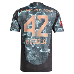 Jamal Musiala Bayern Munich 2024/25 Away Player Jersey - Black | Adidas on sale