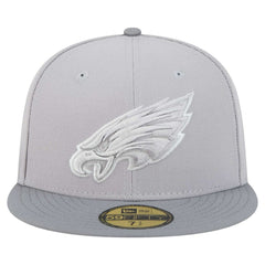 Philadelphia Eagles New Era Iron Cloud 59FIFTY Fitted Hat - Gray/Graphite for sale
