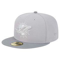 Miami Dolphins New Era Iron Cloud 59FIFTY Fitted Hat - Gray/Graphite sale