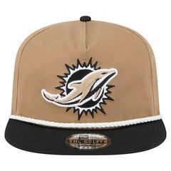 Miami Dolphins New Era Desert Golfer Snapback Hat - Khaki/Black online