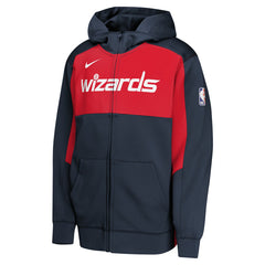 Washington Wizards Youth Authentic On-Court Showtime Performance Full-Zip Hoodie - Navy/Red | Nike for sale