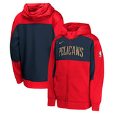New Orleans Pelicans Youth Authentic On-Court Showtime Performance Full-Zip Hoodie - Red/Navy | Nike discount