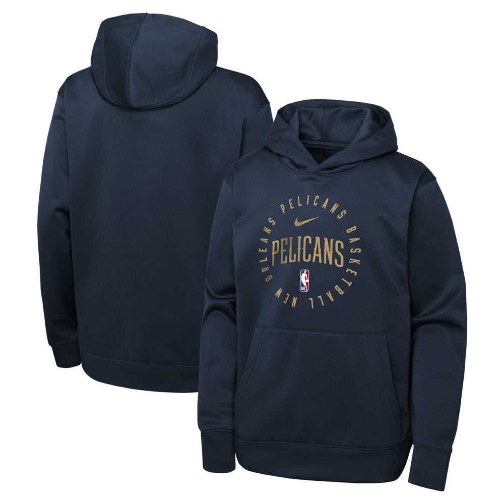 New Orleans Pelicans Youth Performance Practice Spotlight Pullover Hoodie - Navy | Nike sale